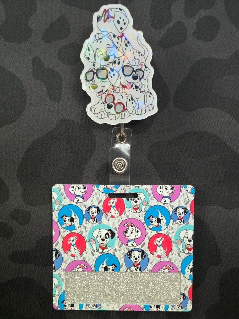 101 Dalmatians Novelty Acrylic Badge Reel & Buddy Set